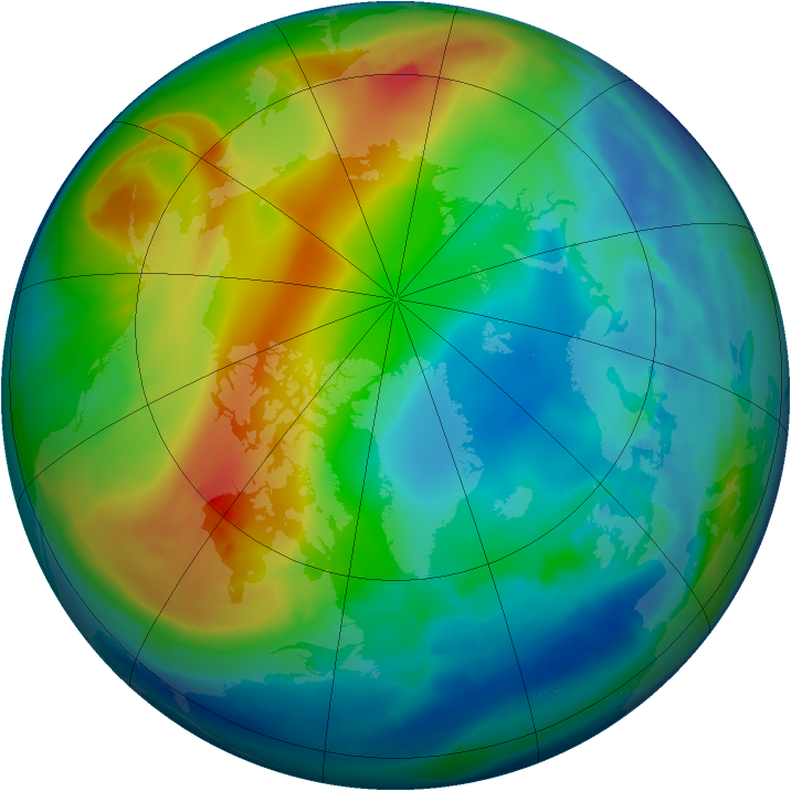 Arctic ozone map for 04 December 2008